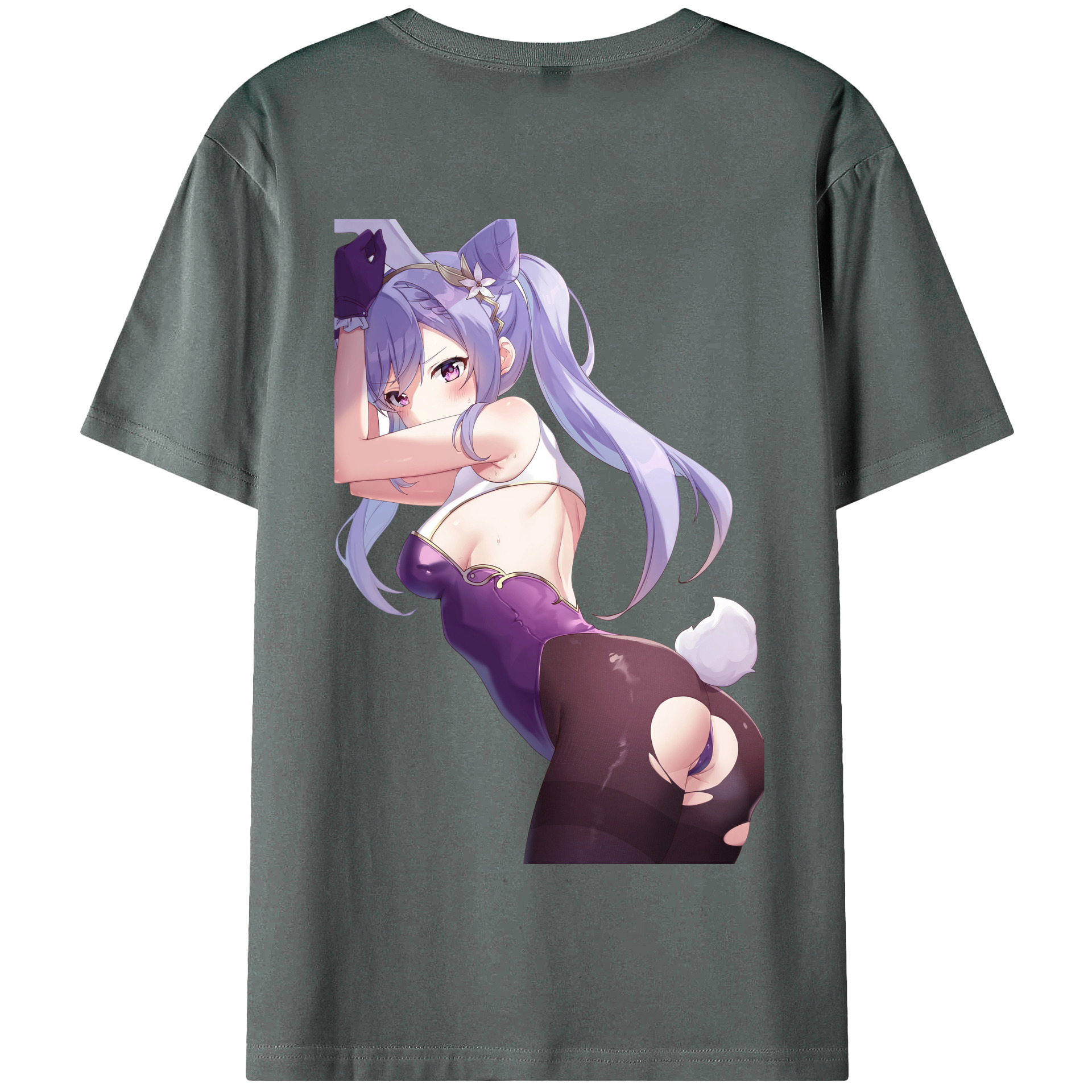 げんし神 刻晴 こくせい genshin Kokusei 綿100％半袖Tシャツ（背面プリント）